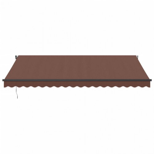 Markise 450 × 350 cm med automatisk betjening - brun