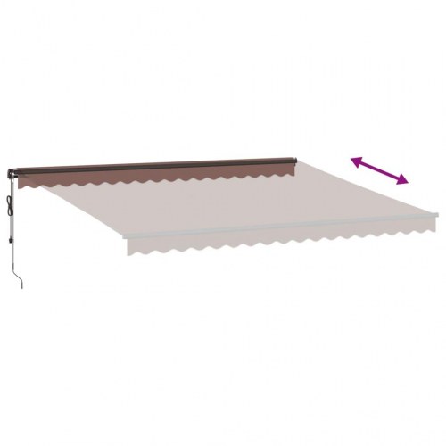 Markise 450 × 350 cm med automatisk betjening - brun