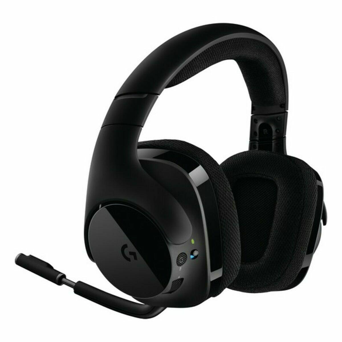 Hovedtelefoner med mikrofon Logitech G533 Sort
