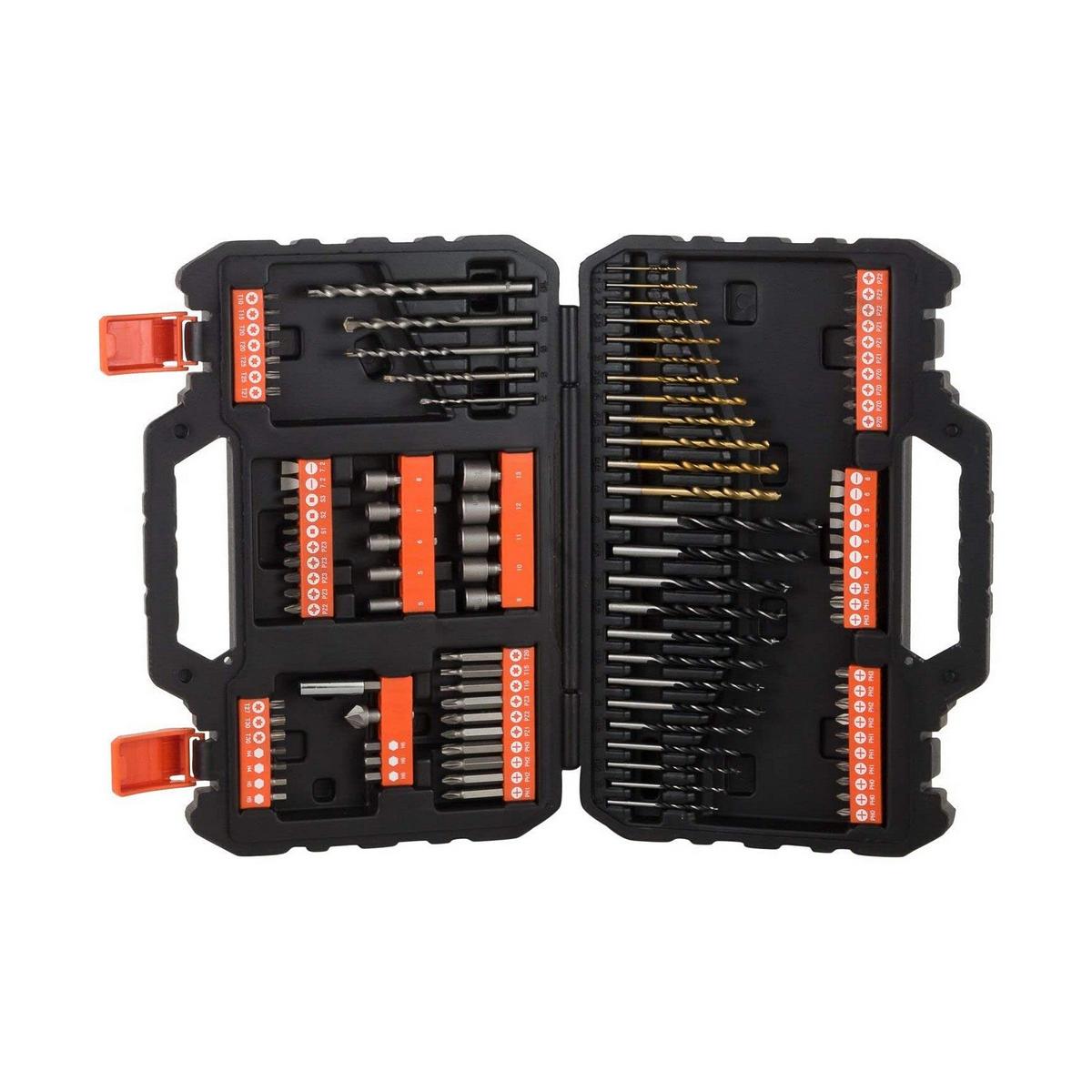 Bor- og bitssæt Black & Decker A7200-X - 109 dele i kuffert