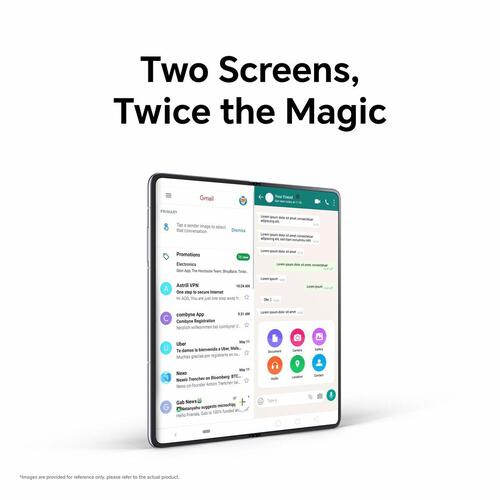 Smartphone Honor Magic V2 16 GB 512 GB Sort