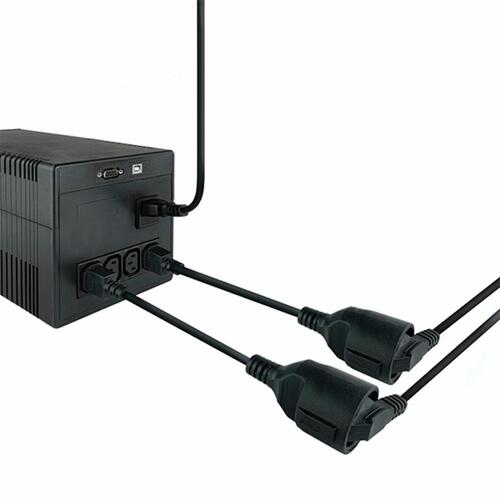 Netledning C14 til Schuko NANOCABLE 10.22.0901 (25 cm)