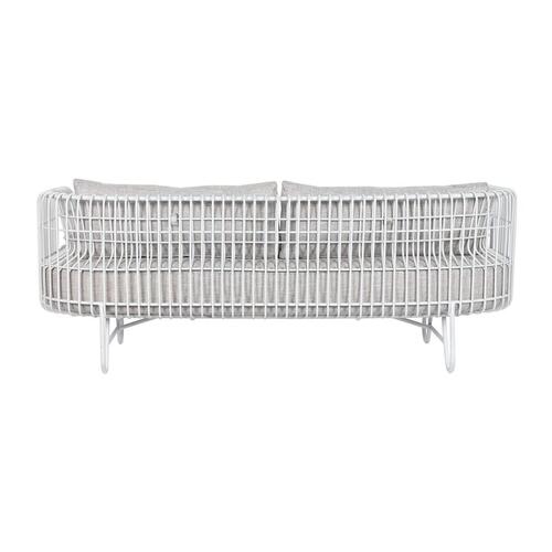 Sofa Home ESPRIT Hvid Beige Metal 180 x 66 x 66 cm