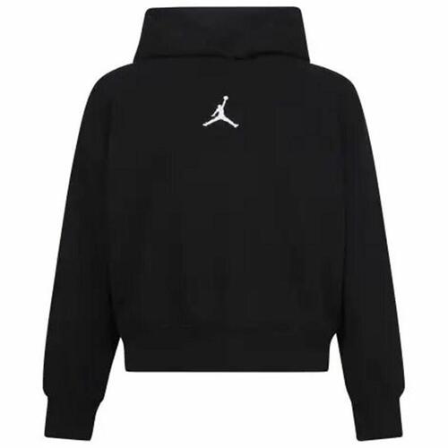 Sweatshirt med hætte til piger Jordan Icon Play Hvid Sort 12-13 år