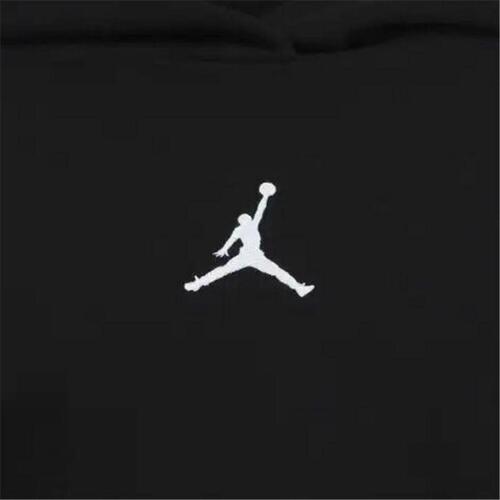 Sweatshirt med hætte til piger Jordan Icon Play Hvid Sort 12-13 år