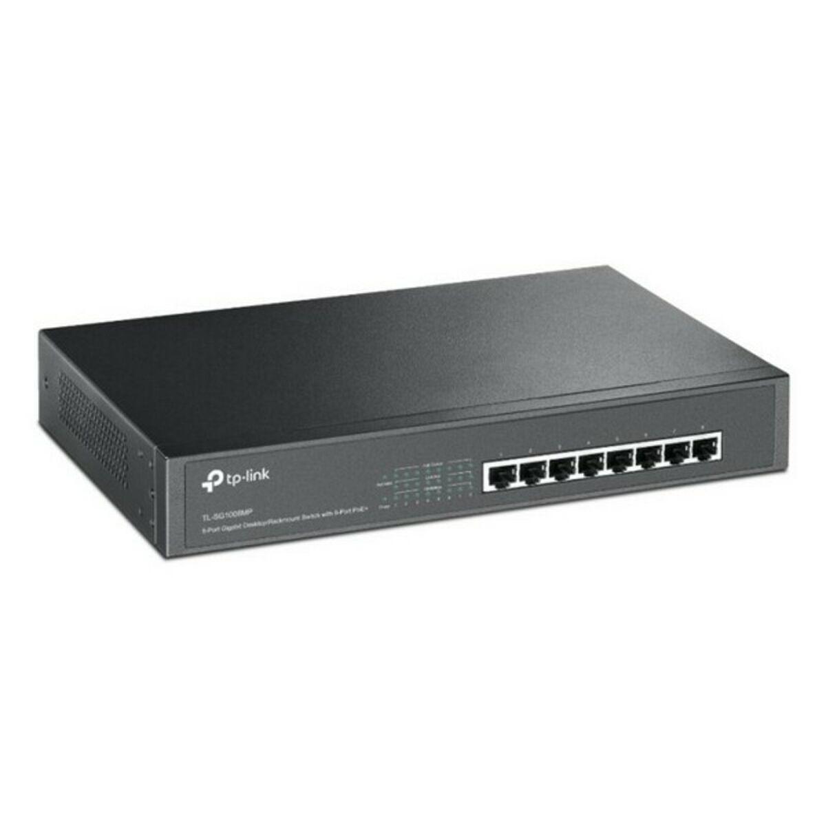 Switch til netværket med kontaktskab TP-Link TL-SG1008MP RJ45 PoE 16 Gbps Sort