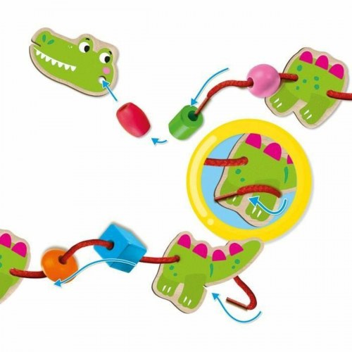 Perler - SES Creative træperler, multifarvet (3+ år)