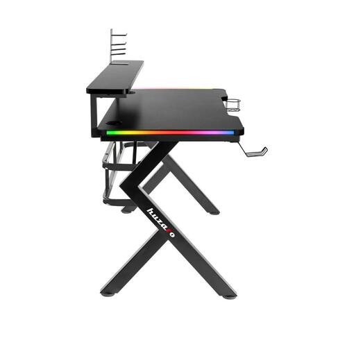 Skrivebord Gaming Huzaro HZ-Hero 5.0 RGB Sort Stål Kulfiber 116 x 69,5 x 59 cm