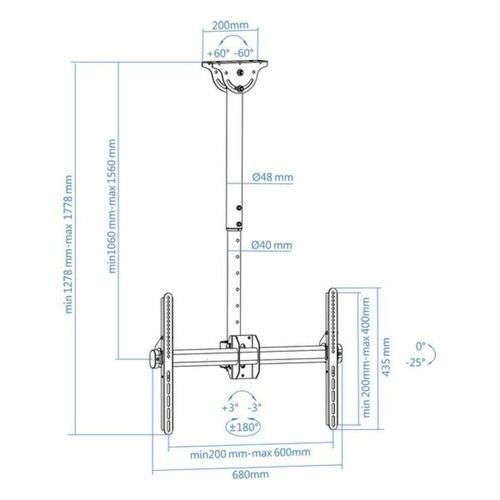 TV loft støtte TooQ LPCE1170TSLI-B 37-70"
