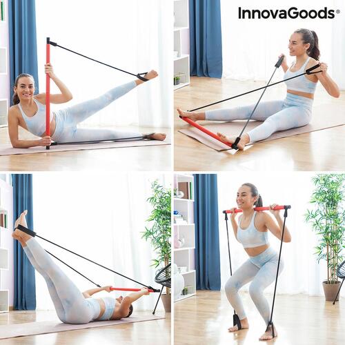 Fitness Bar med Resistance Bands og Motion Guide Resibar V0103467 Sort (OUTLET B)