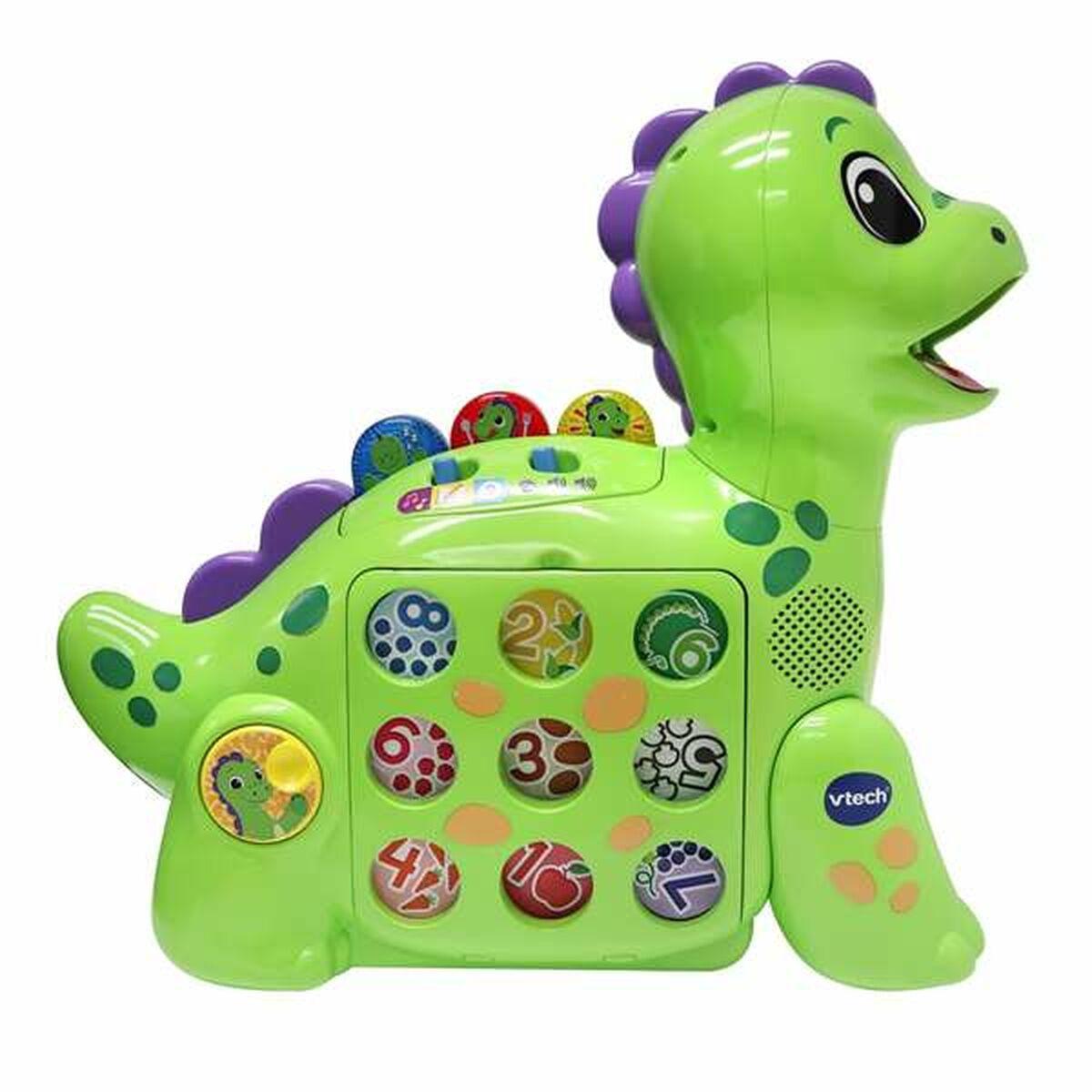 Interaktivt Legetøj Vtech Grøn Dinosaur Interaktivt Legetøj Tegning Magnetisk Æble
