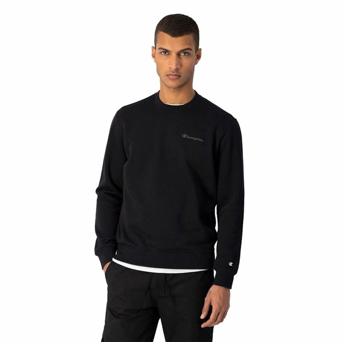 Hættetrøje Til Mænd Champion Crewneck Hvid Sort