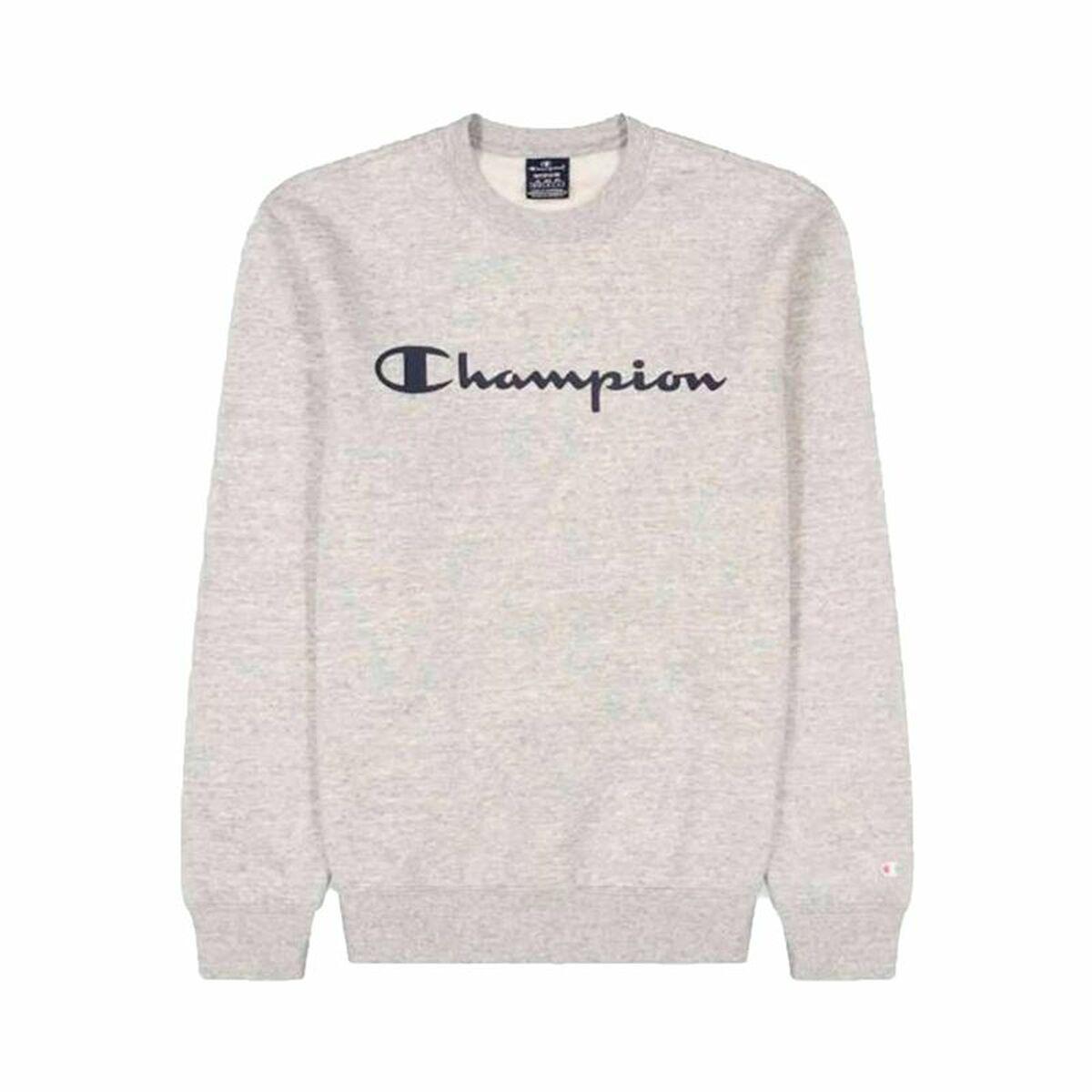 Hættetrøje til Mænd Champion Crewneck Hvid Grå 2XL
