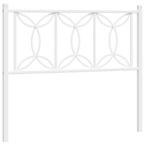 Sengegavl 100 cm metal hvid