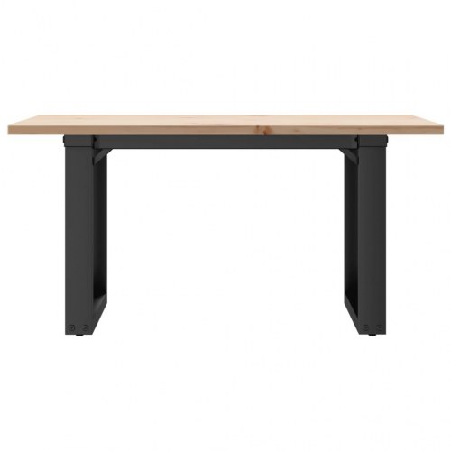 Sofabord 80 x 50 x 40 cm O-stel i massivt fyrretræ og stål