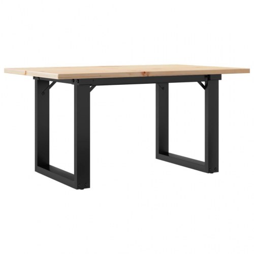 Sofabord 80 x 50 x 40 cm O-stel i massivt fyrretræ og stål