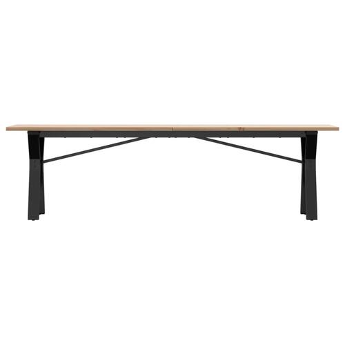 Sofabord 160x40x45 cm Y-stel massivt fyrretræ og støbejern