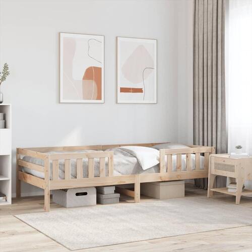 Sengeramme uden madras 90x200 cm massivt fyrretræ