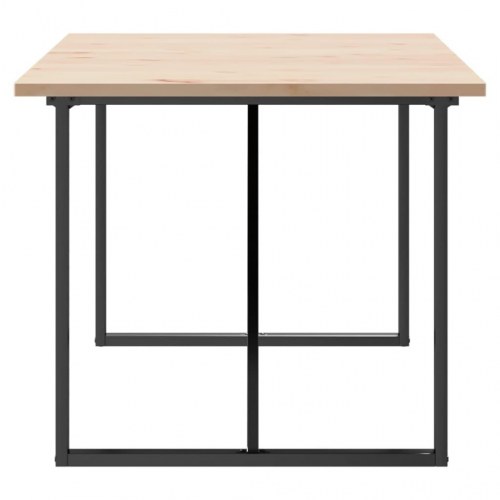 Spisebord 180 x 90 x 75,5 cm med O-stel i massivt fyrretræ og stål