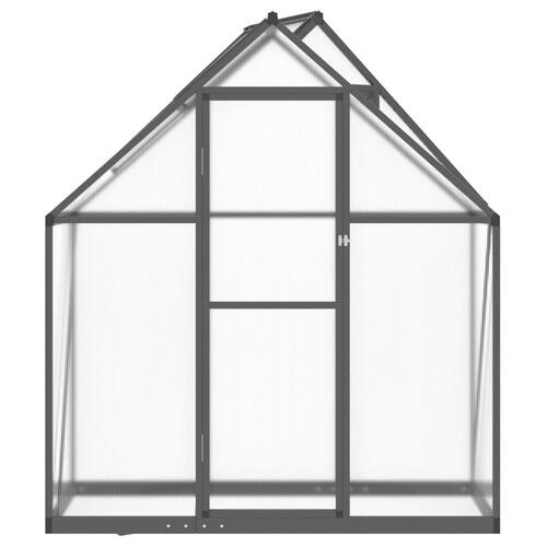 Drivhus med fundamentramme 169x58x195 cm aluminium antracitgrå