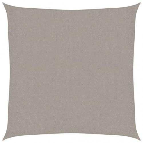 Solsejl 3x3 m 160 g/m² HDPE firkantet lysegrå