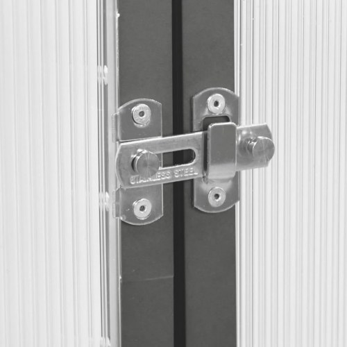 Drivhus med fundamentramme 169x114x195 cm aluminium antracitgrå