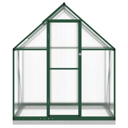 Drivhus med fundamentramme 169×114×202 cm - aluminium, grøn