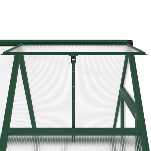 Drivhus med fundamentramme 169×114×202 cm - aluminium, grøn