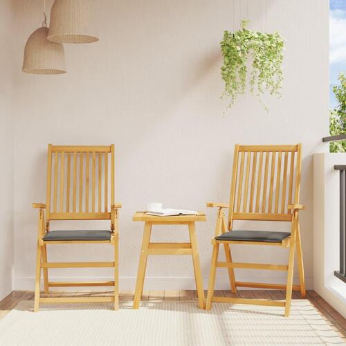 Udendørs sædehynder 4 stk. 45x45x2 cm firkantet antracitgrå