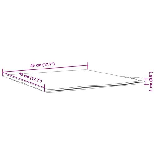 Udendørs sædehynder 4 stk. 45x45x2 cm firkantet antracitgrå