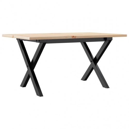 Sofabord 80 x 50 x 40 cm i massivt fyrretræ og stål