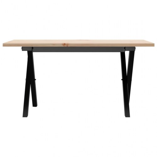 Sofabord 80 x 50 x 40 cm i massivt fyrretræ og stål