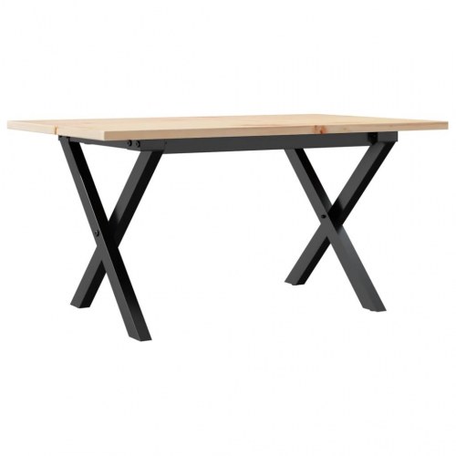 Sofabord 80 x 50 x 40 cm i massivt fyrretræ og stål