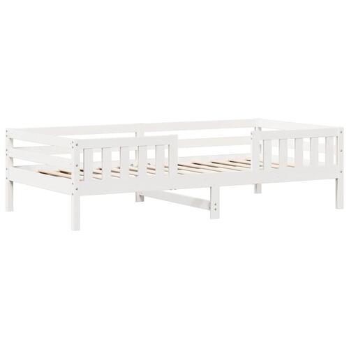 Sengeramme uden madras 90x200 cm massivt fyrretræ hvid