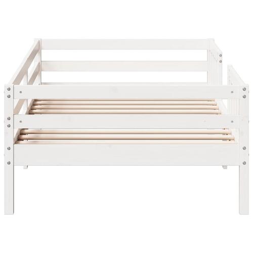 Sengeramme uden madras 90x200 cm massivt fyrretræ hvid