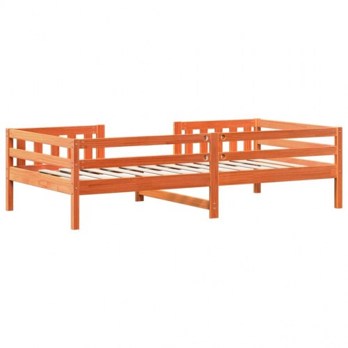 Sengeramme 90 x 190 cm i massivt fyrretræ - gyldenbrun