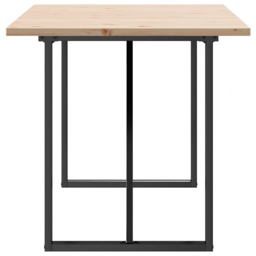 Spisebord 160 x 80 x 75,5 cm med O-stel i massivt fyrretræ og stål