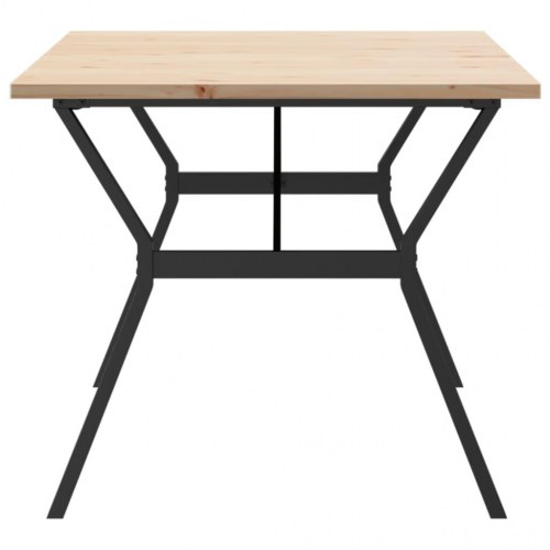 Spisebord 180 x 90 x 75,5 cm med Y-stel i massivt fyrretræ og stål