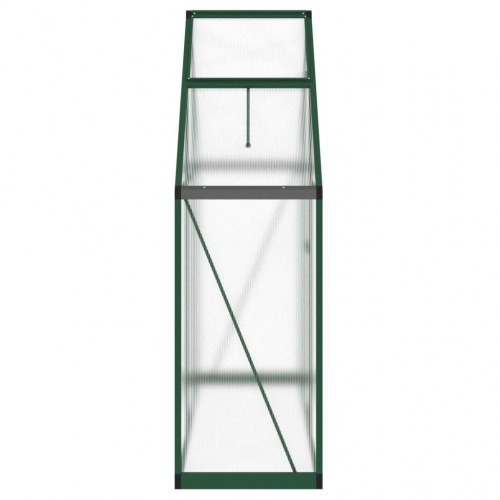 Drivhus med fundamentramme 169×58×195 cm - aluminium, grøn