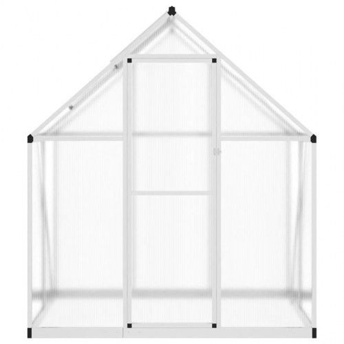 Drivhus med fundamentramme 169×114×195 cm - aluminium, sølvfarvet