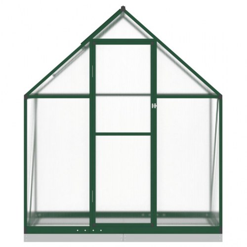 Drivhus med fundamentramme 169×58×202 cm - aluminium, grøn