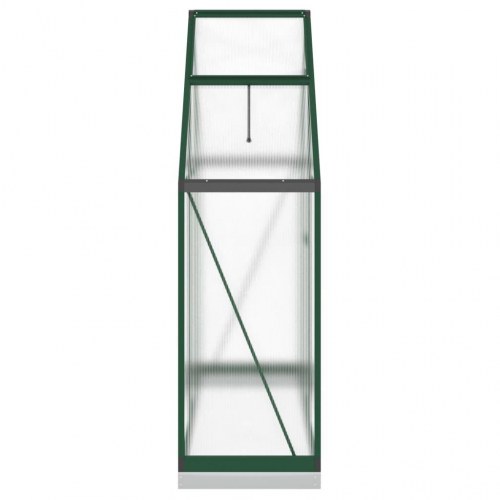 Drivhus med fundamentramme 169×58×202 cm - aluminium, grøn