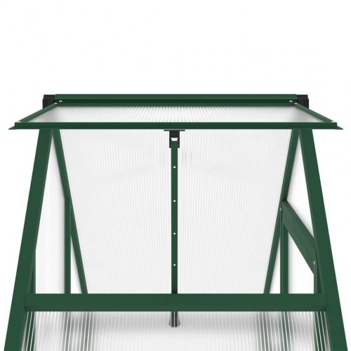 Drivhus med fundamentramme 169×58×202 cm - aluminium, grøn