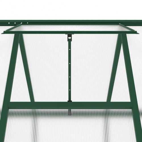 Drivhus med fundamentramme 169×169×195 cm - aluminium, grøn