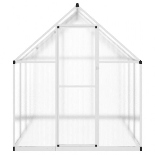 Drivhus med fundamentramme 224×169×195 cm - aluminium, sølvfarvet