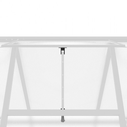 Drivhus med fundamentramme 224×169×195 cm - aluminium, sølvfarvet