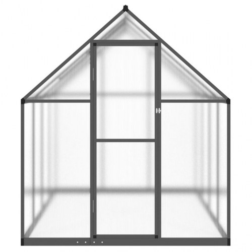 Drivhus med fundamentramme 224×169×195 cm - aluminium, antracitgrå