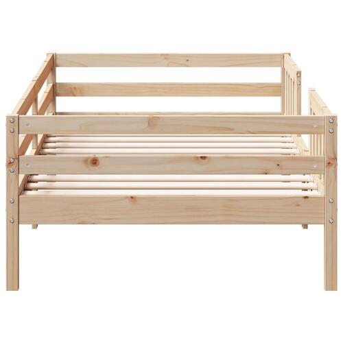 Sengestel 75x190 cm massivt fyrretræ sort