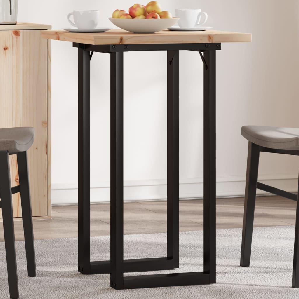 Spisebord 50x50x75,5 cm O-stel massivt fyrretræ og stål