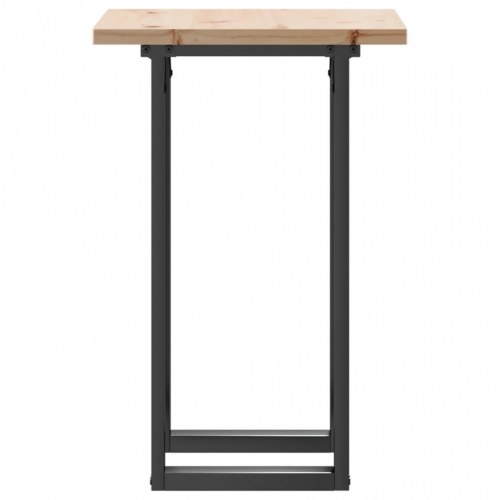 Spisebord 50 x 50 x 75,5 cm med O-stel i massivt fyrretræ og stål